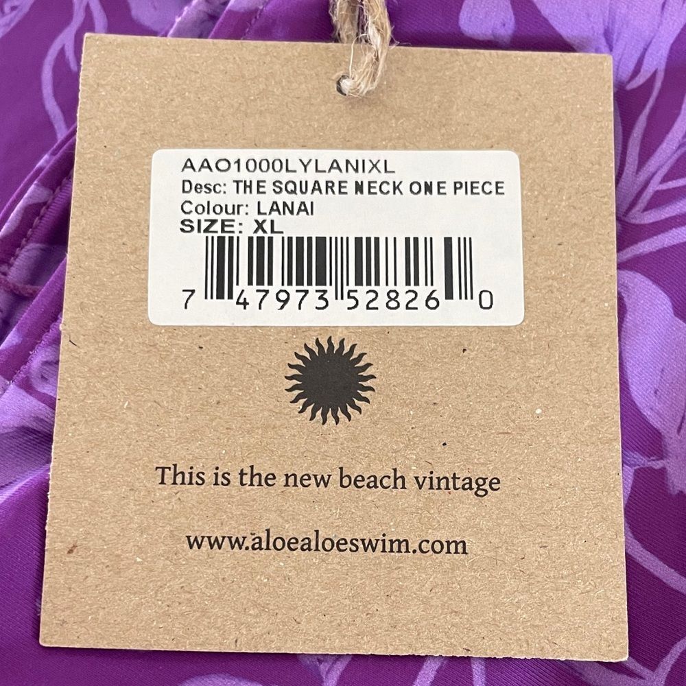 Aloe Aloe Cheeky XL Purple Floral One-Piece Swimsuit - Picture 7 of 7